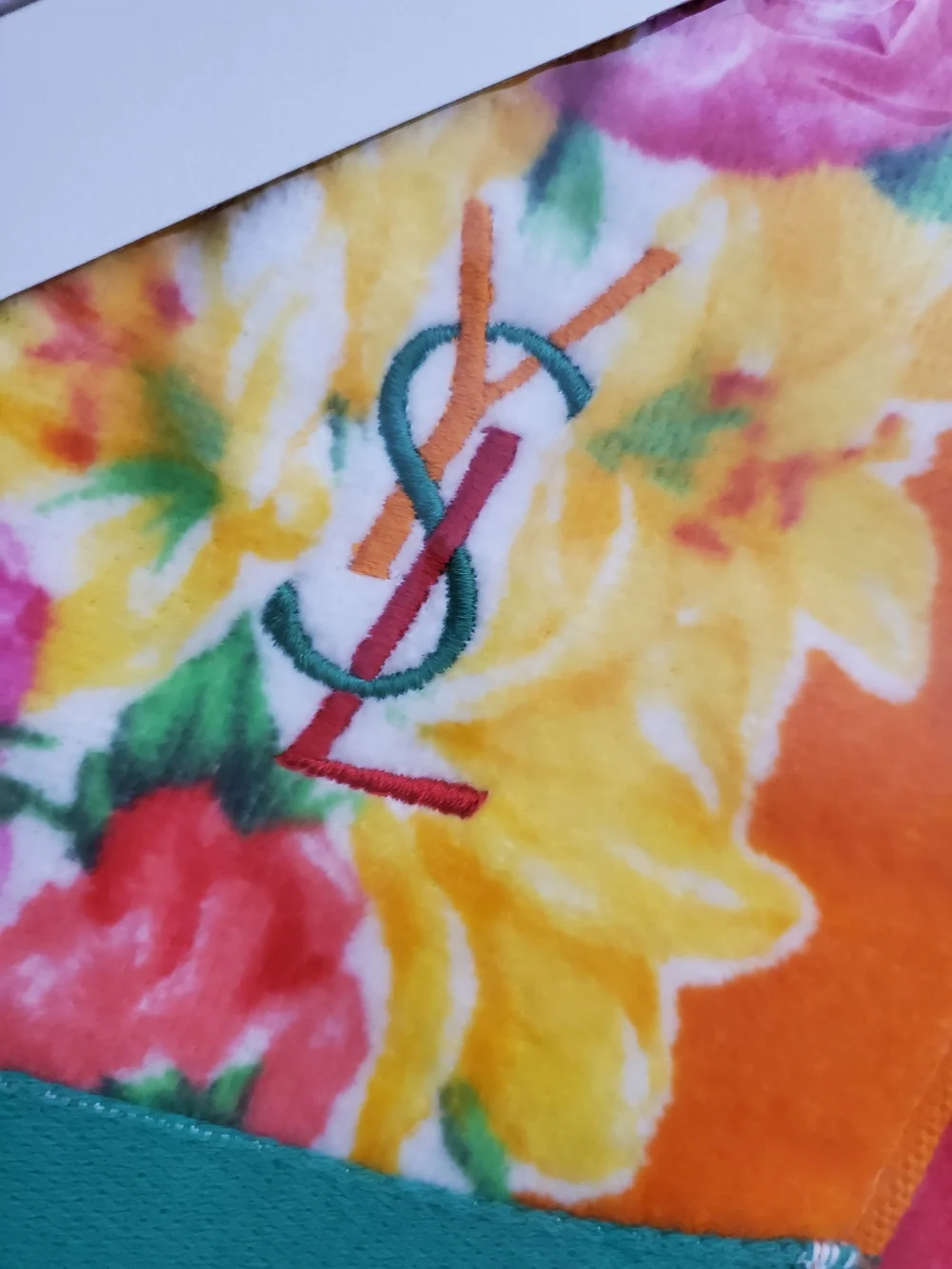 Yves Saint Laurent YSL Floral Hand Towel Set Japanese SOGO Vintage 90s Y2K